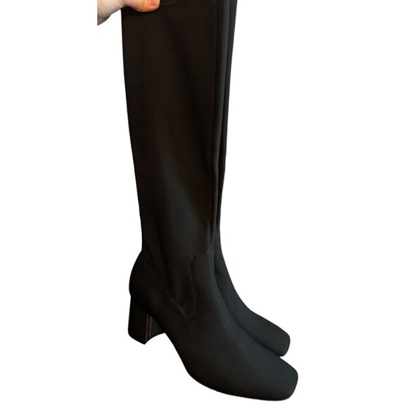 Donald Pliner Size 11 Women's Cassidy Crepe Elastic Tall Shaft Boot Black - Picture 2 of 14